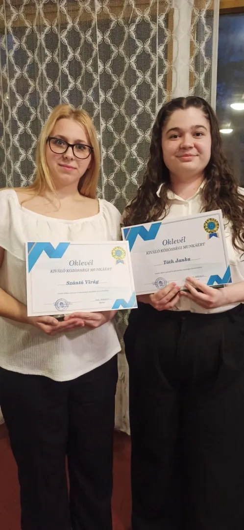 Oklevél kiváló közösségi munkáért 1.webp